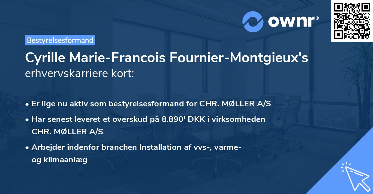 Cyrille Marie-Francois Fournier-Montgieux's erhvervskarriere kort