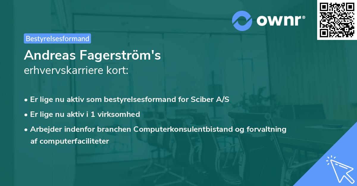 Andreas Fagerström's erhvervskarriere kort