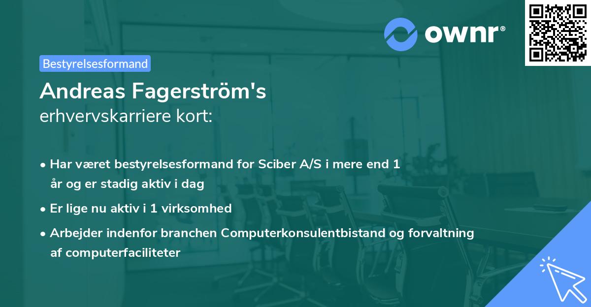Andreas Fagerström's erhvervskarriere kort