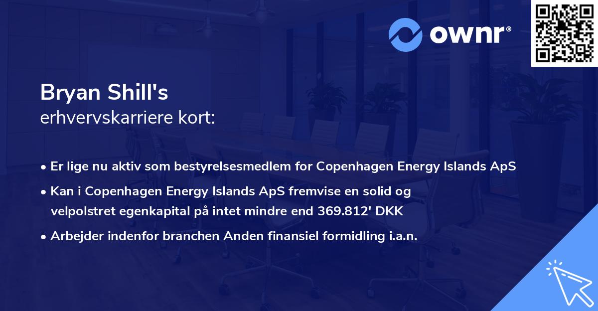 Bryan Shill's erhvervskarriere kort