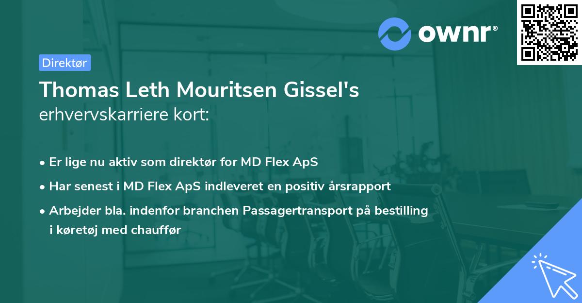 Thomas Leth Mouritsen Gissel's erhvervskarriere kort