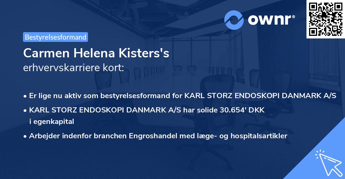 Carmen Helena Kisters's erhvervskarriere kort
