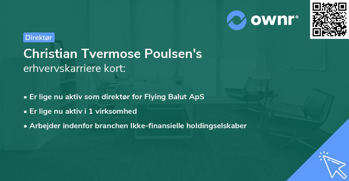 Christian Tvermose Poulsen's erhvervskarriere kort