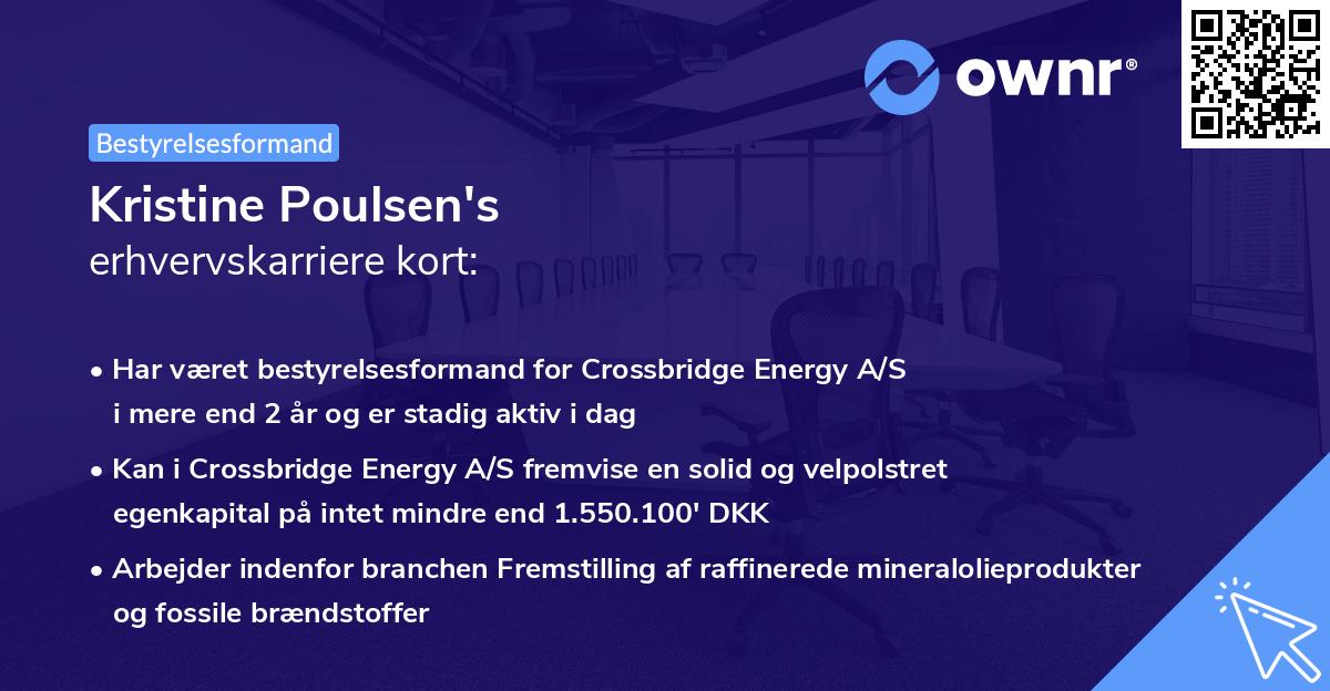 Kristine Poulsen's erhvervskarriere kort