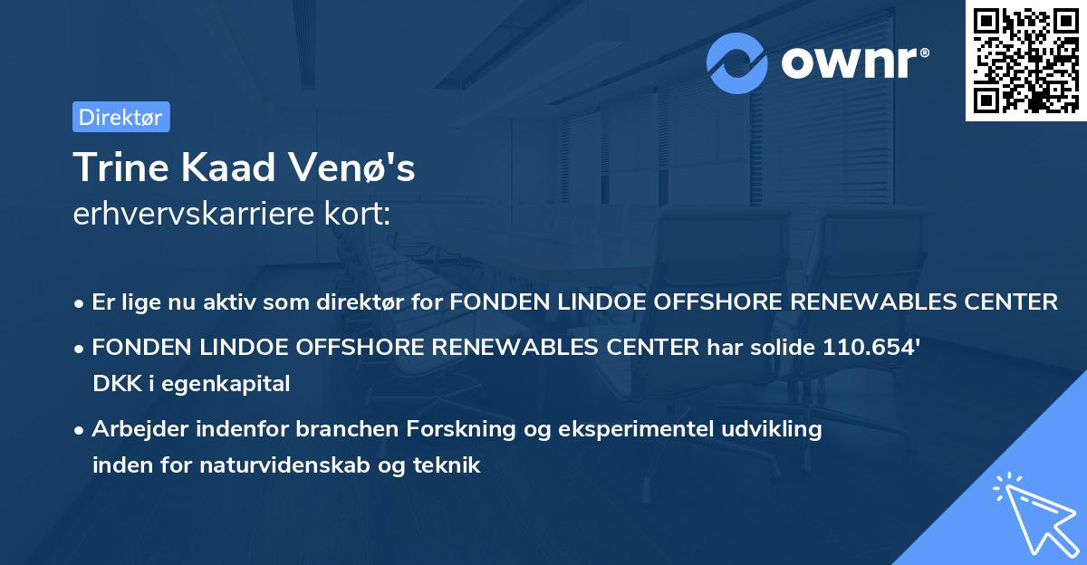 Trine Kaad Venø's erhvervskarriere kort