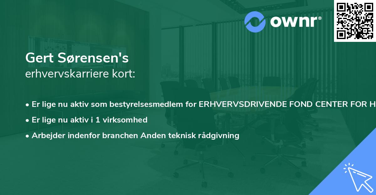 Gert Sørensen's erhvervskarriere kort