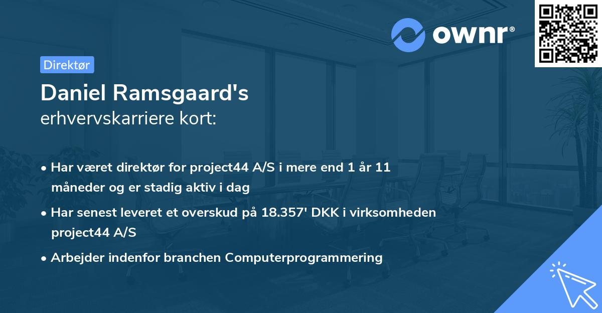 Daniel Ramsgaard's erhvervskarriere kort