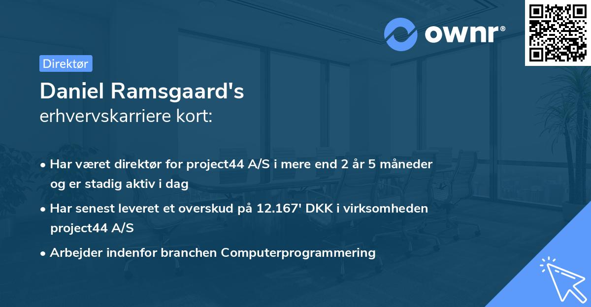 Daniel Ramsgaard's erhvervskarriere kort