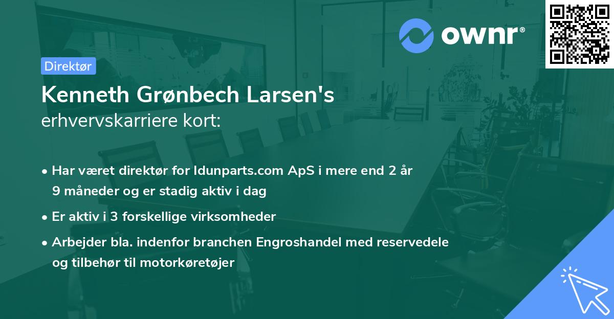Kenneth Grønbech Larsen's erhvervskarriere kort
