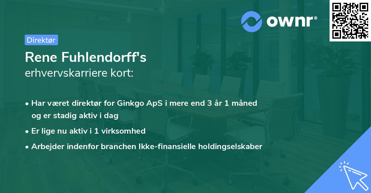 Rene Fuhlendorff's erhvervskarriere kort