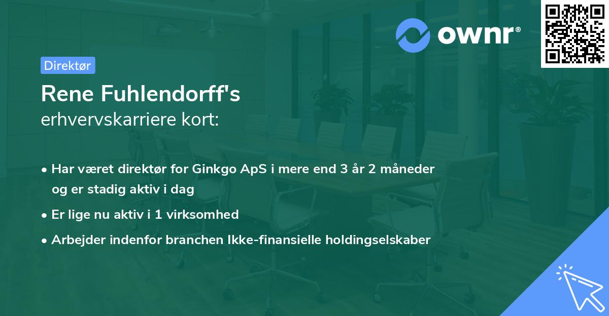 Rene Fuhlendorff's erhvervskarriere kort