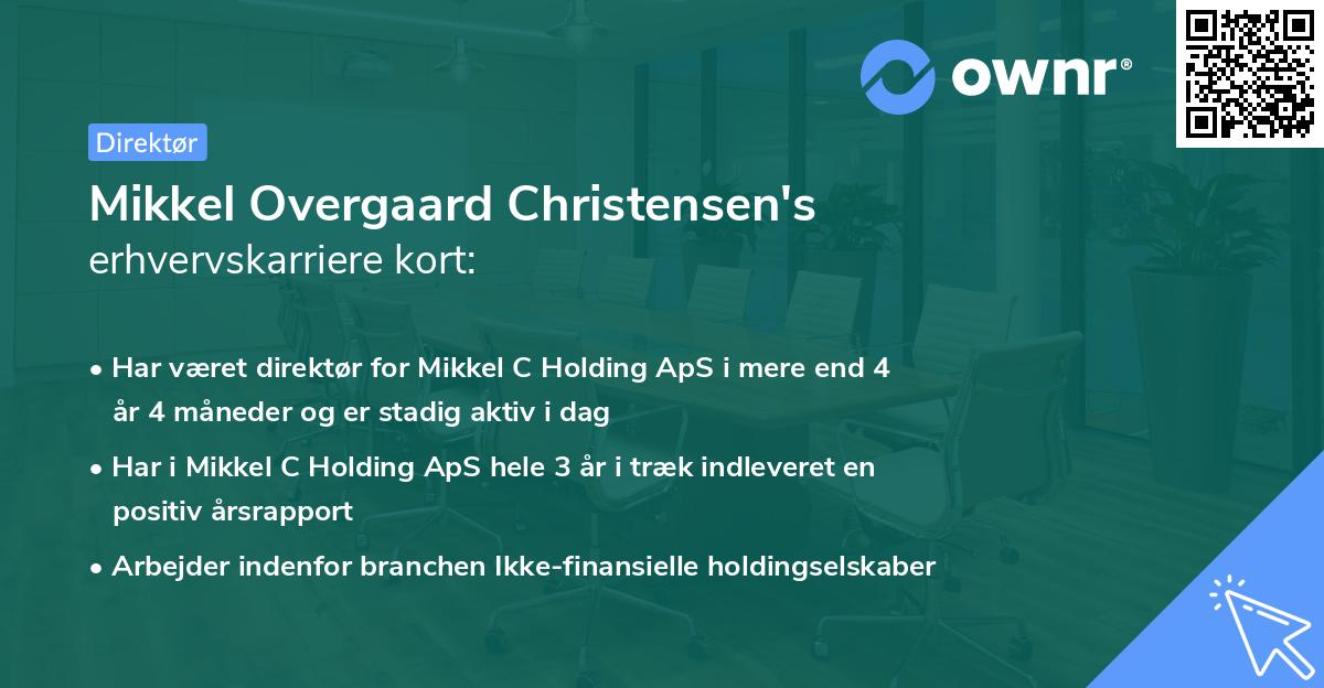 Mikkel Overgaard Christensen's erhvervskarriere kort