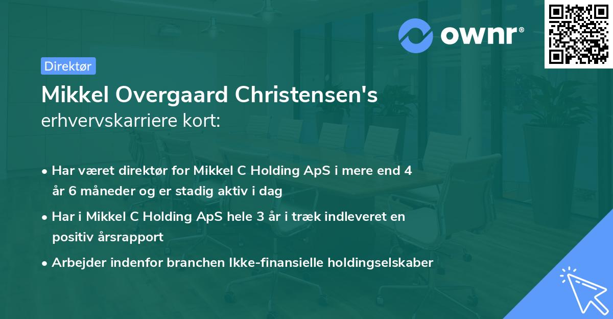 Mikkel Overgaard Christensen's erhvervskarriere kort