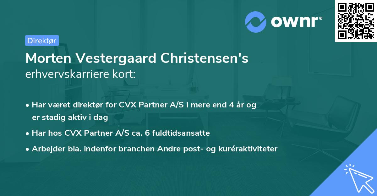 Morten Vestergaard Christensen's erhvervskarriere kort