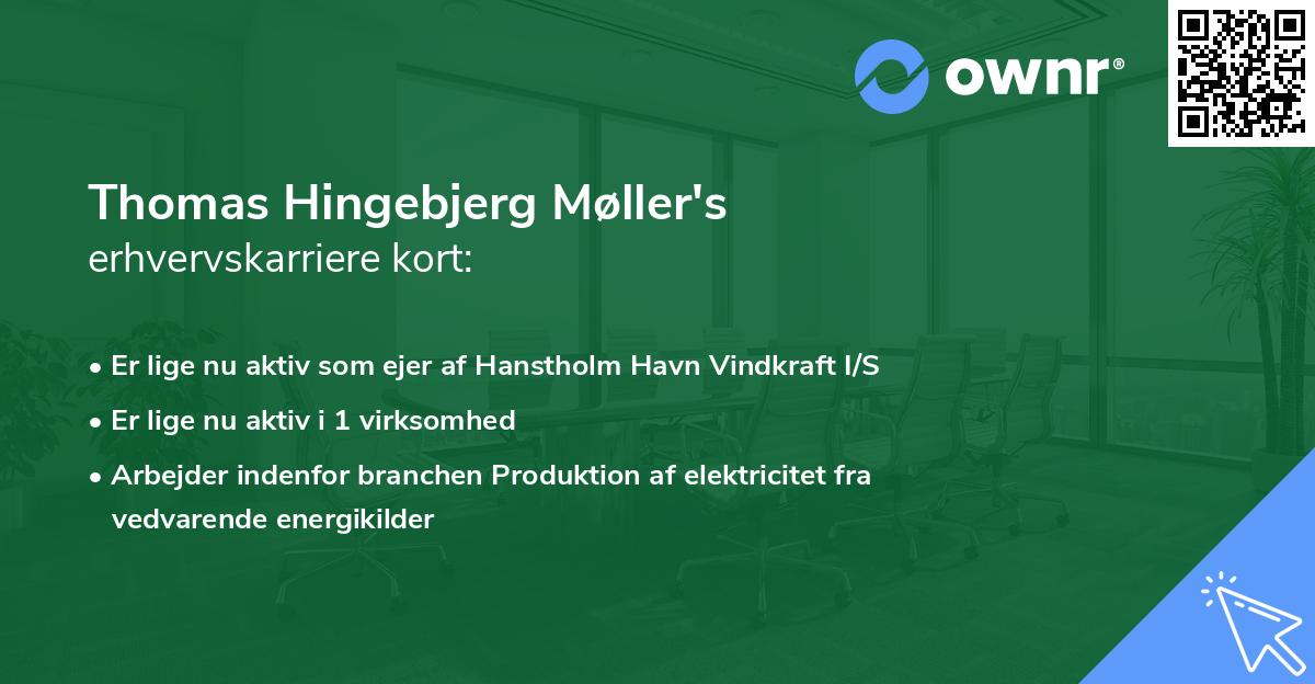 Thomas Hingebjerg Møller's erhvervskarriere kort