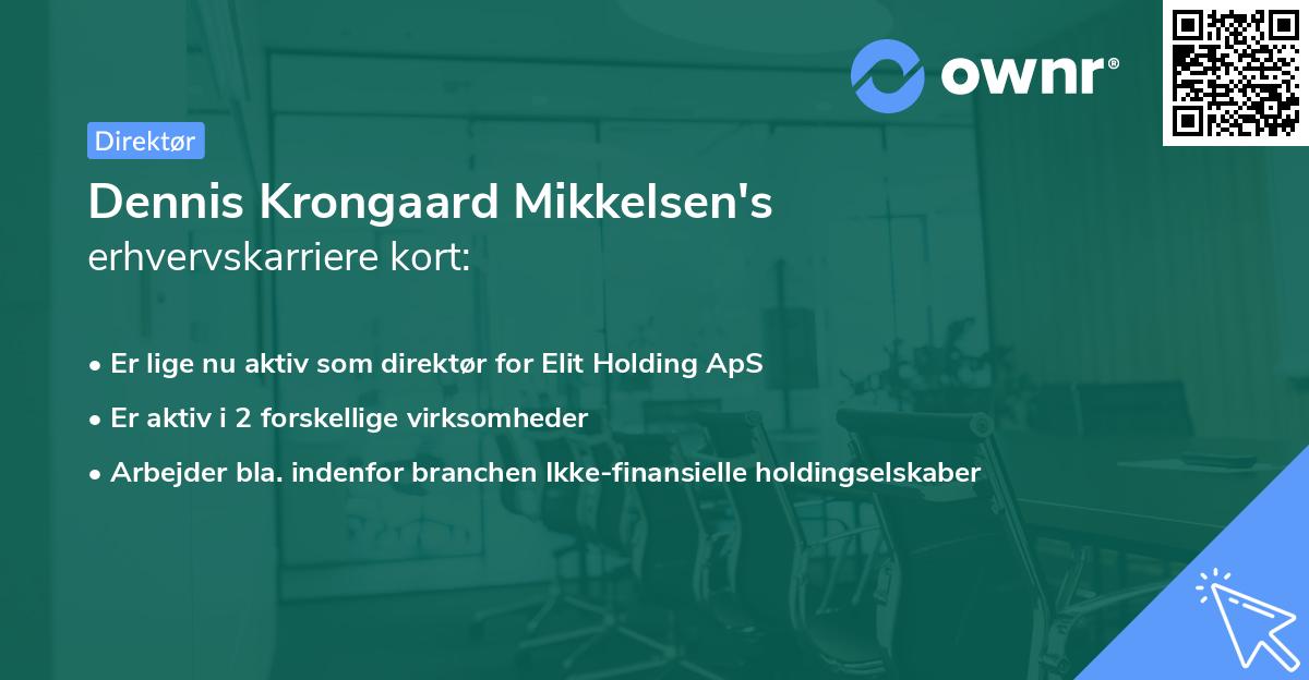 Dennis Krongaard Mikkelsen's erhvervskarriere kort