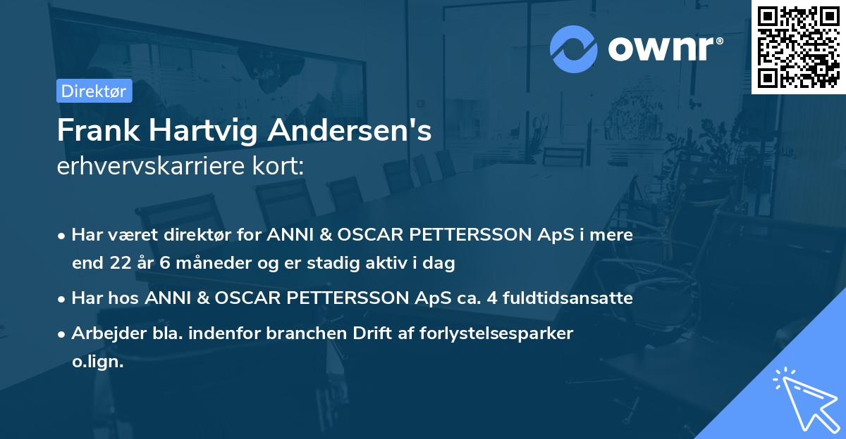 Frank Hartvig Andersen's erhvervskarriere kort