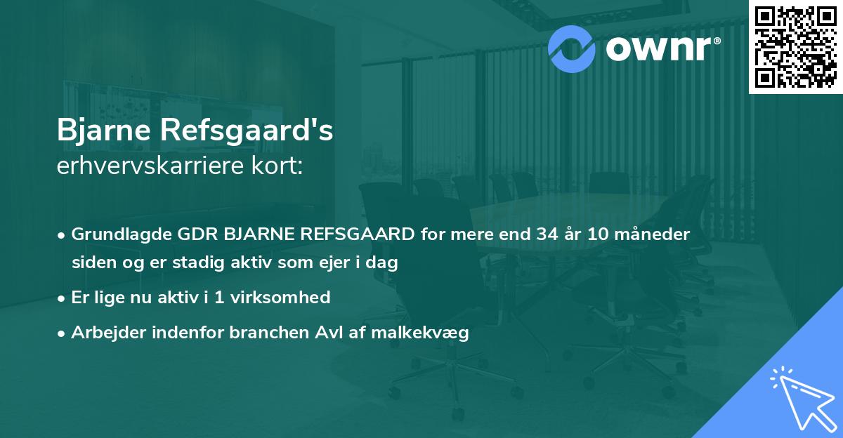 Bjarne Refsgaard's erhvervskarriere kort