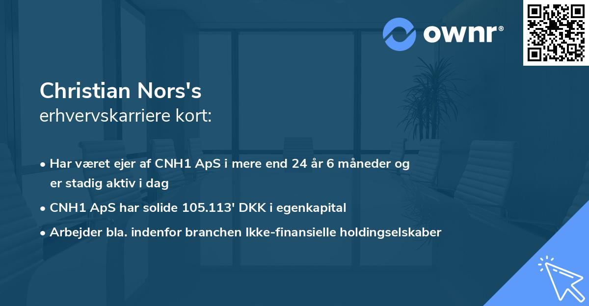 Christian Nors's erhvervskarriere kort