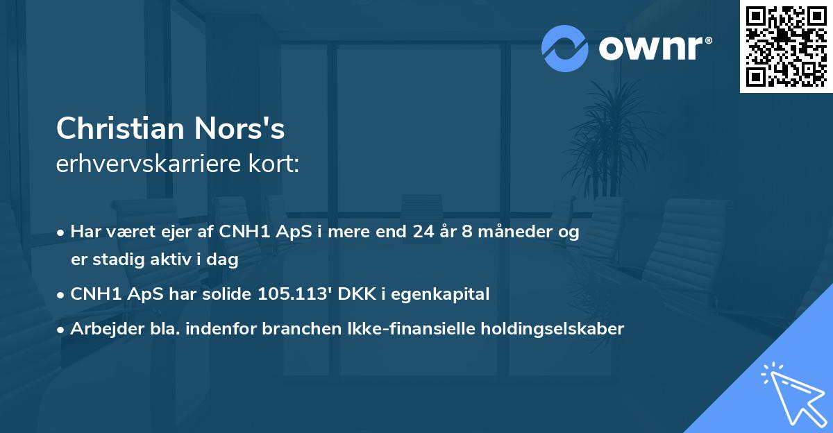 Christian Nors's erhvervskarriere kort