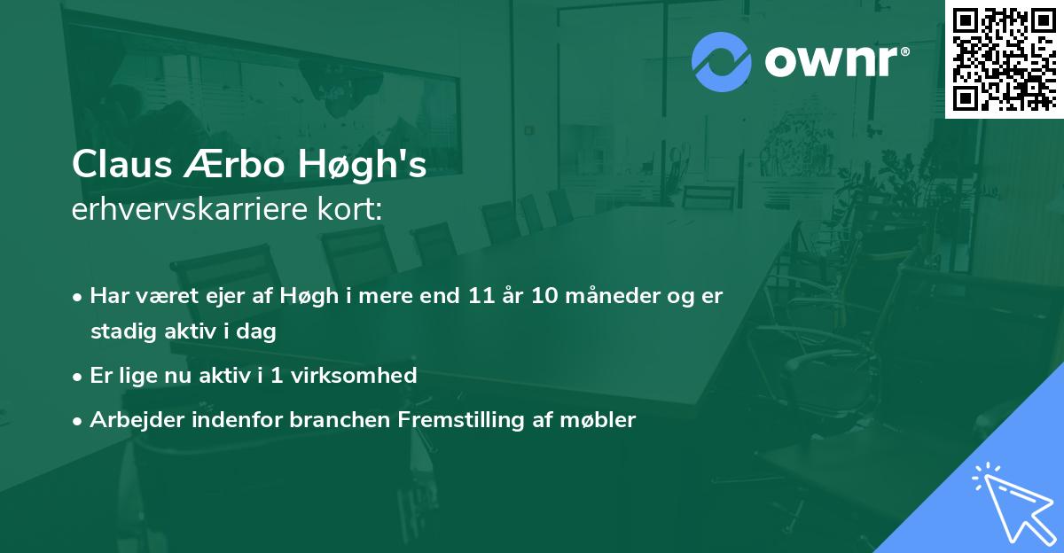 Claus Ærbo Høgh's erhvervskarriere kort