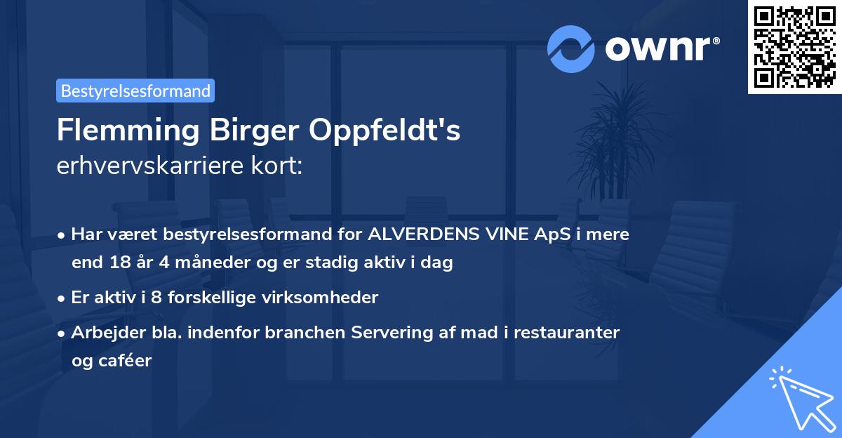 Flemming Birger Oppfeldt's erhvervskarriere kort