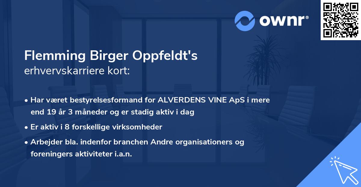 Flemming Birger Oppfeldt's erhvervskarriere kort