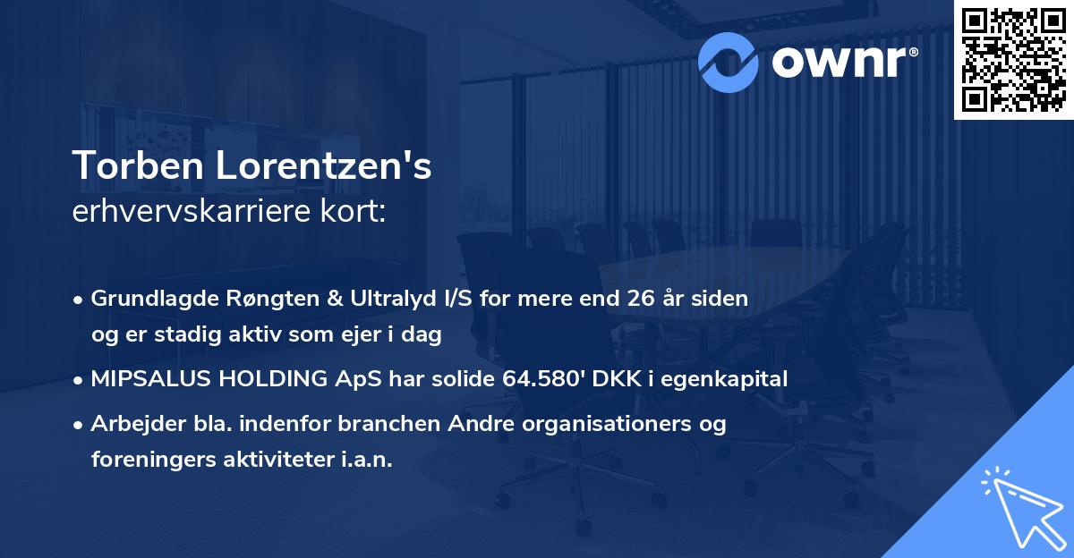 Torben Lorentzen's erhvervskarriere kort