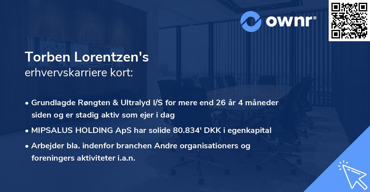 Torben Lorentzen's erhvervskarriere kort