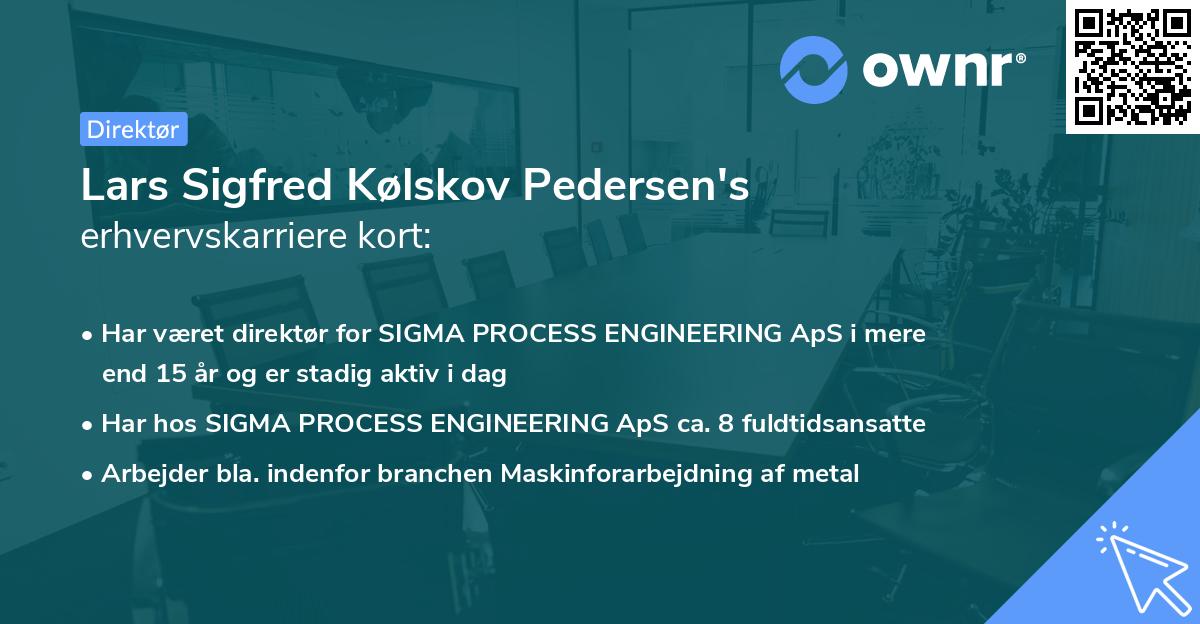 Lars Sigfred Kølskov Pedersen's erhvervskarriere kort
