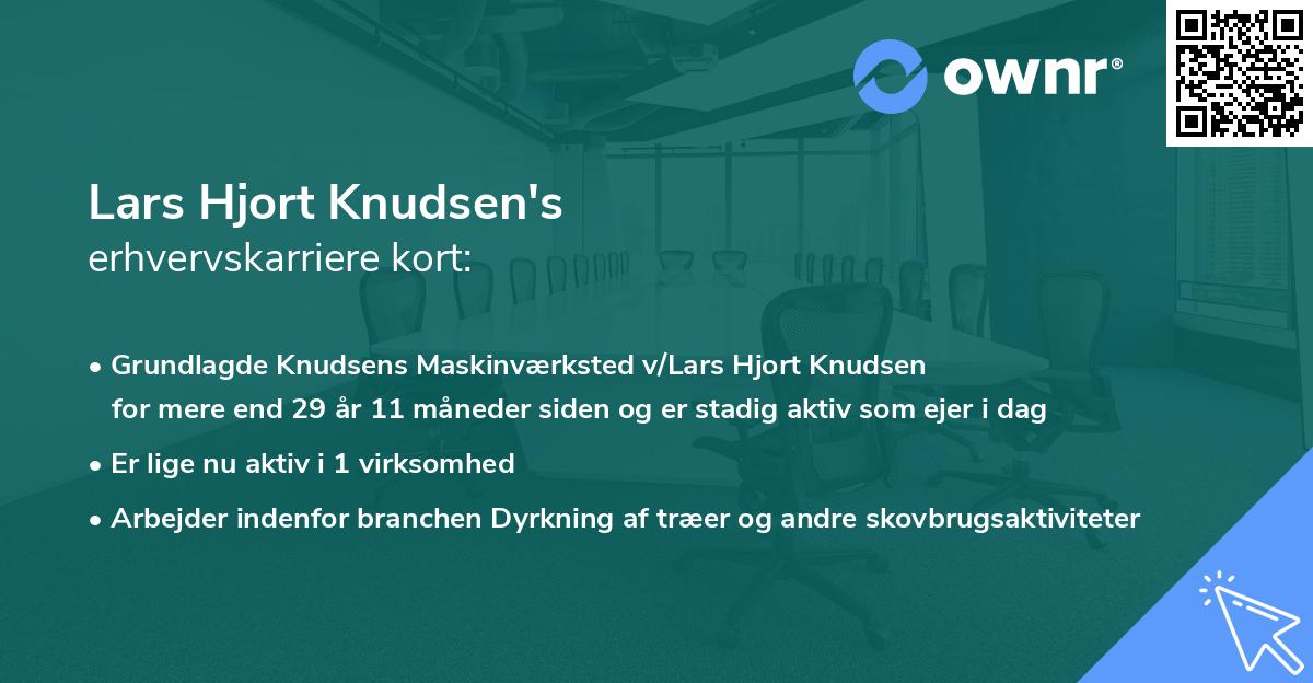 Lars Hjort Knudsen's erhvervskarriere kort