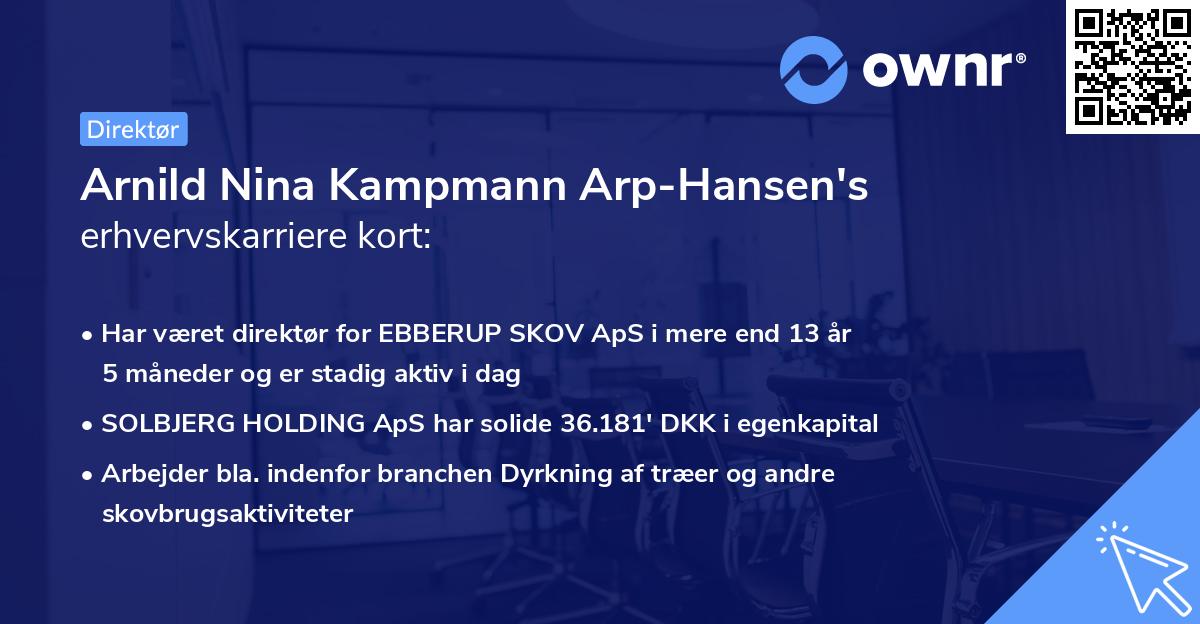 Arnild Nina Kampmann Arp-Hansen's erhvervskarriere kort