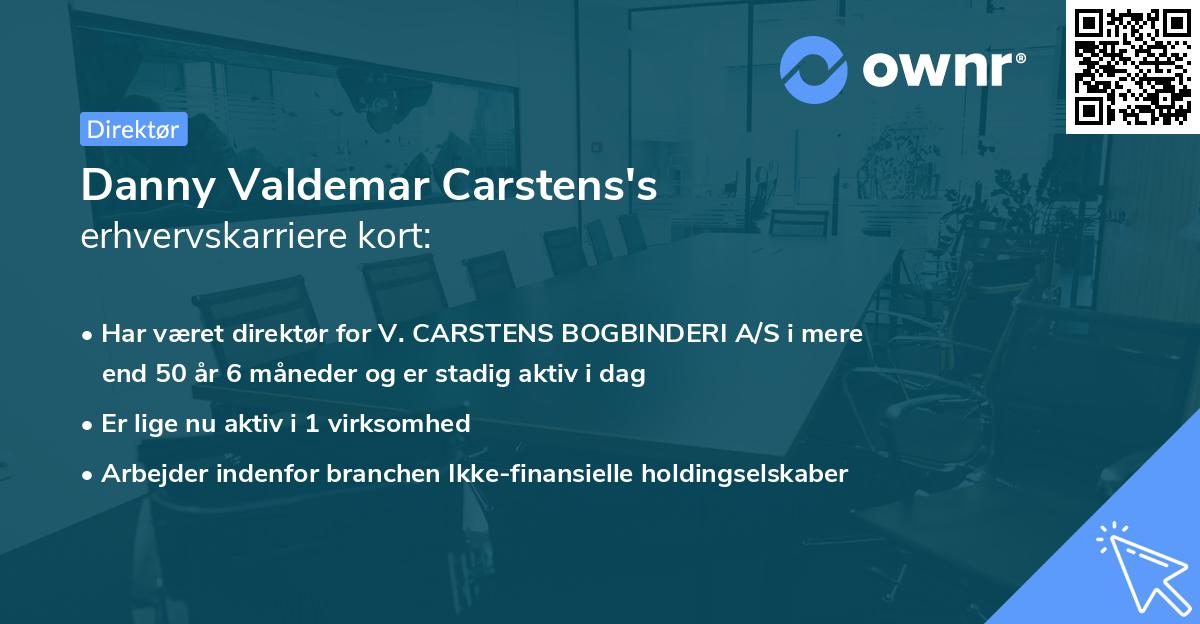Danny Valdemar Carstens's erhvervskarriere kort