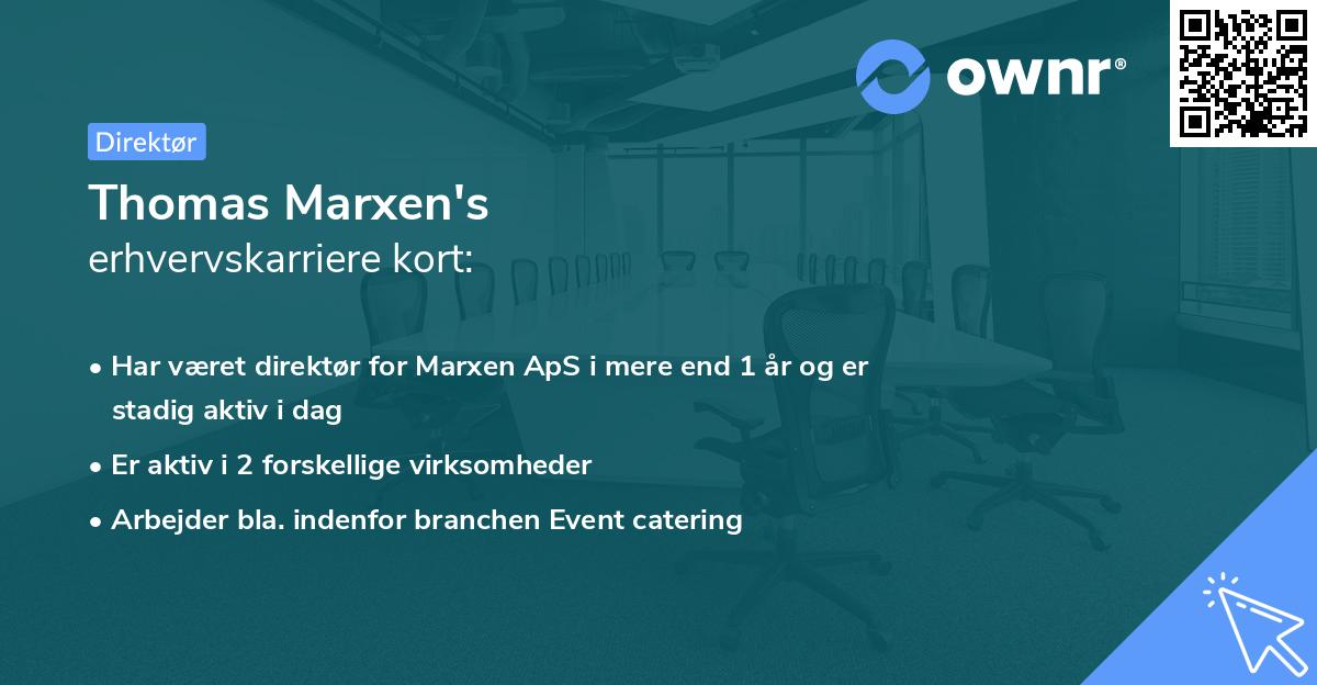 Thomas Marxen's erhvervskarriere kort