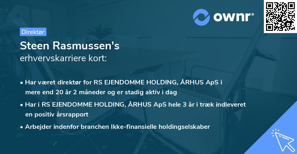 Steen Rasmussen's erhvervskarriere kort