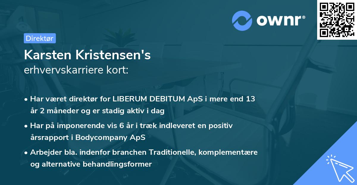 Karsten Kristensen's erhvervskarriere kort