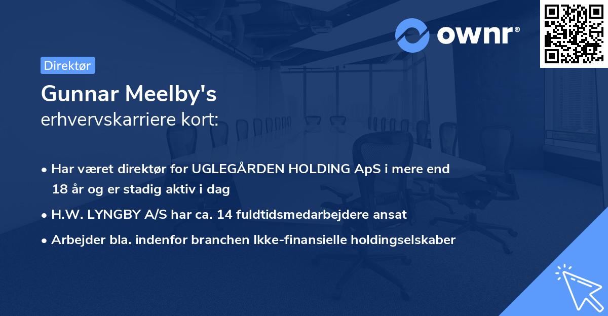 Gunnar Meelby's erhvervskarriere kort