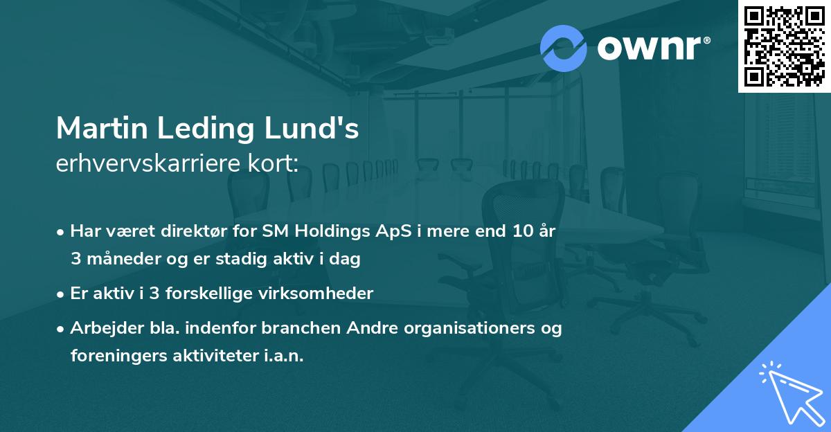 Martin Leding Lund's erhvervskarriere kort
