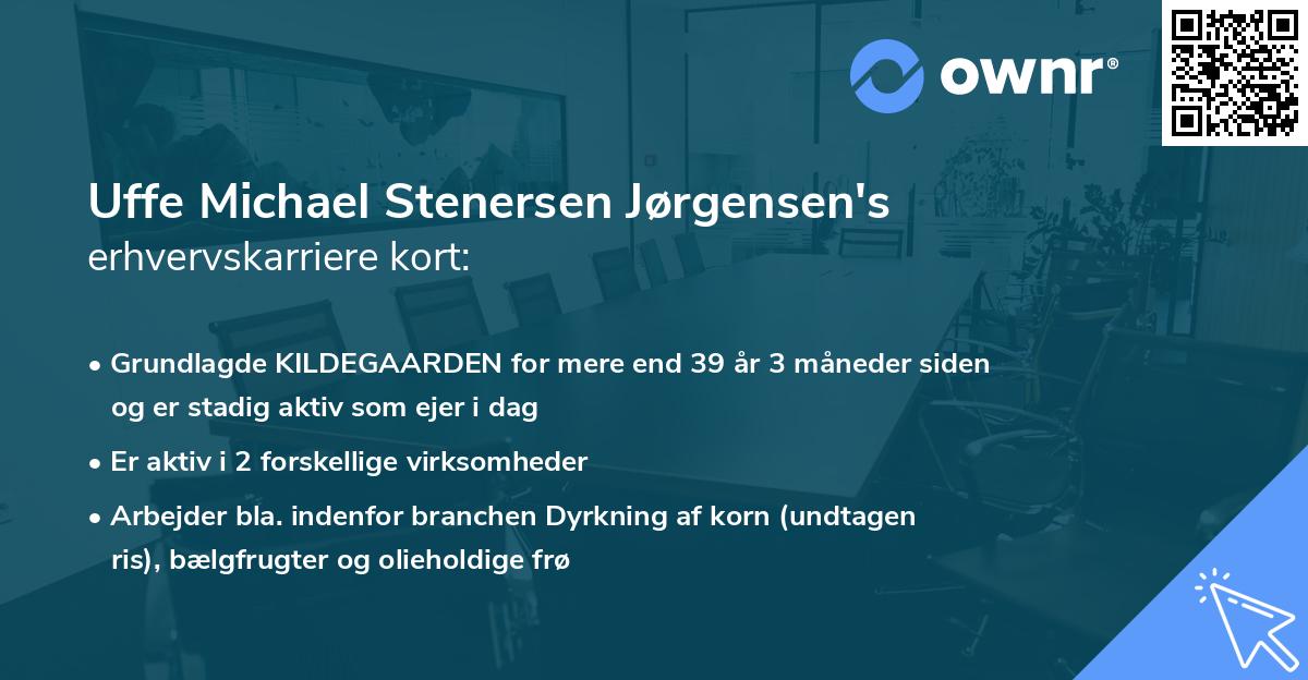 Uffe Michael Stenersen Jørgensen's erhvervskarriere kort