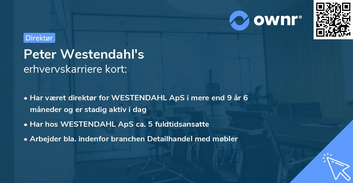 Peter Westendahl's erhvervskarriere kort