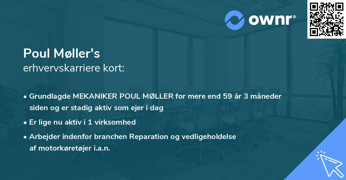 Poul Møller's erhvervskarriere kort