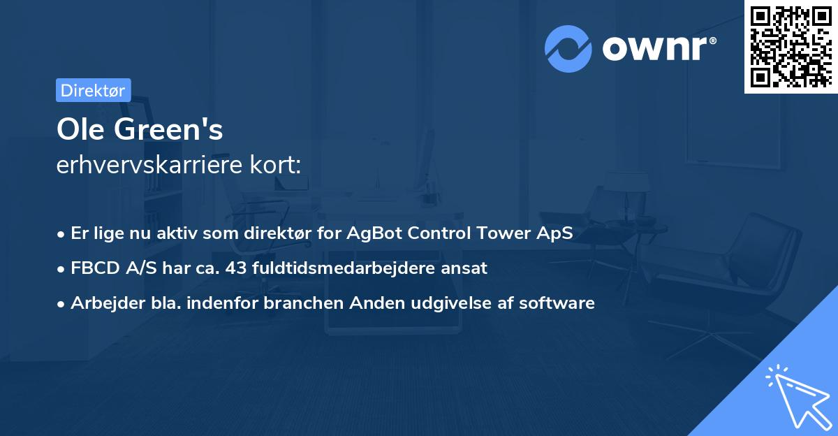 Ole Green's erhvervskarriere kort