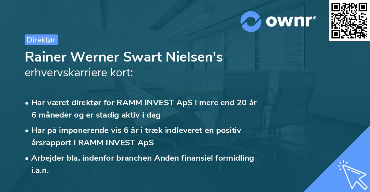Rainer Werner Swart Nielsen's erhvervskarriere kort