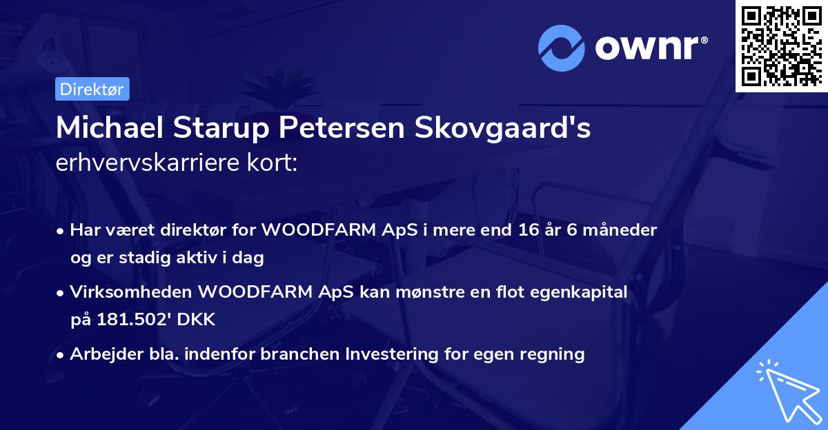 Michael Starup Petersen Skovgaard's erhvervskarriere kort