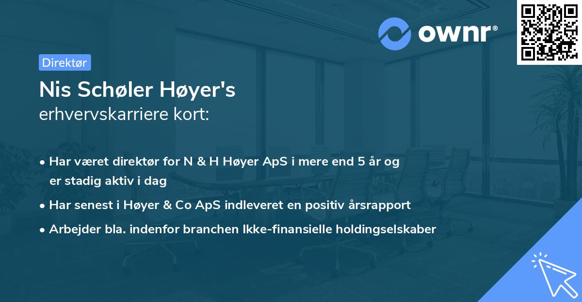 Nis Schøler Høyer's erhvervskarriere kort