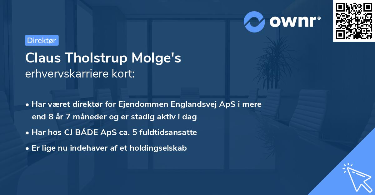Claus Tholstrup Molge's erhvervskarriere kort