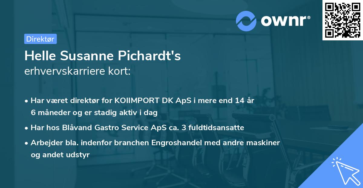 Helle Susanne Pichardt's erhvervskarriere kort