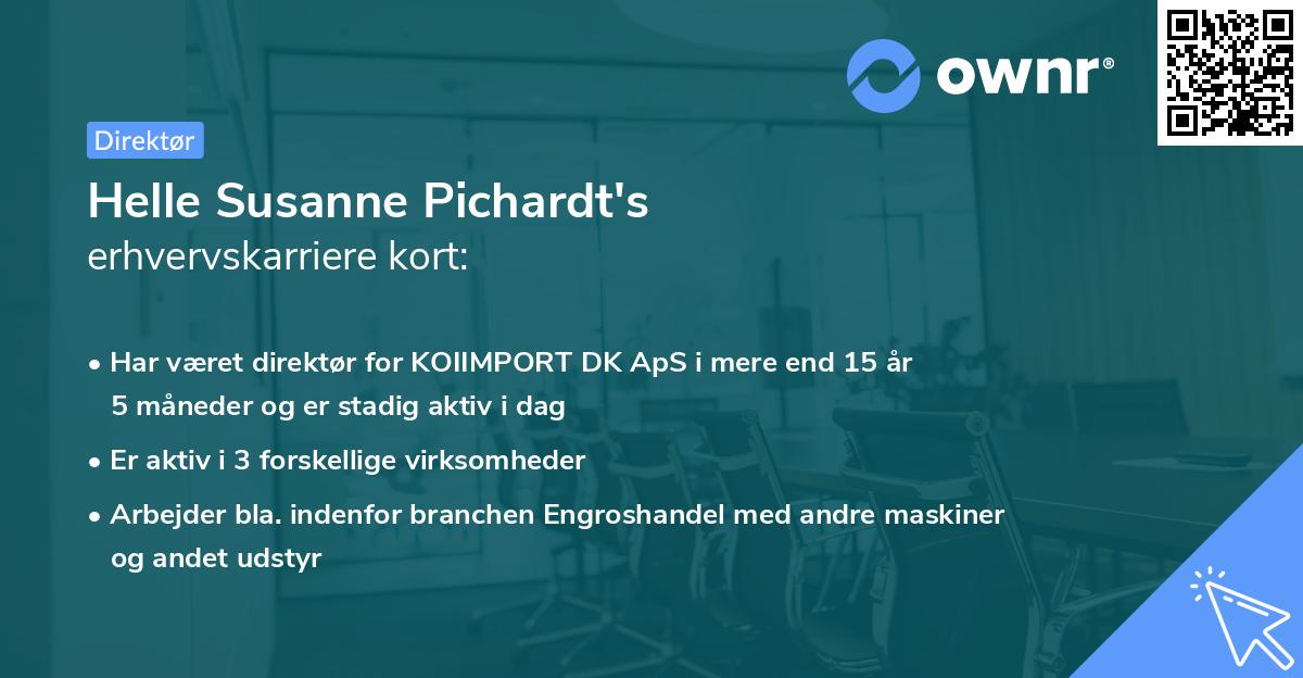Helle Susanne Pichardt's erhvervskarriere kort