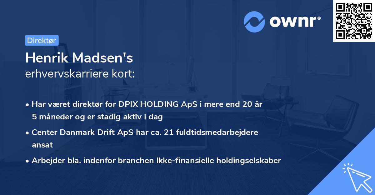 Henrik Madsen's erhvervskarriere kort