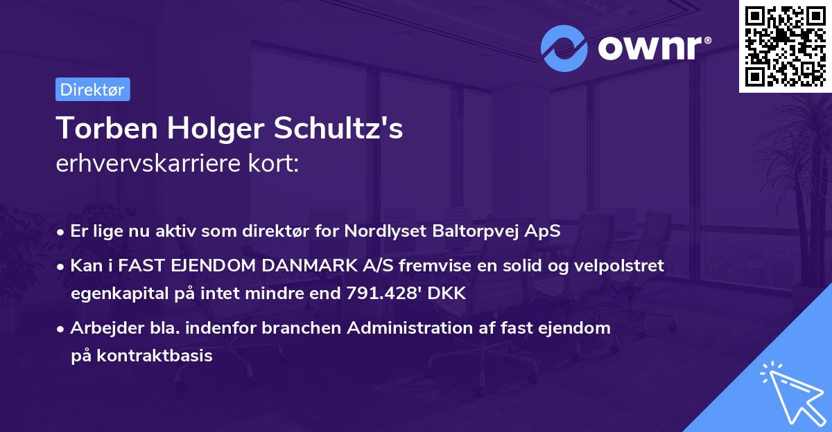 Torben Holger Schultz's erhvervskarriere kort